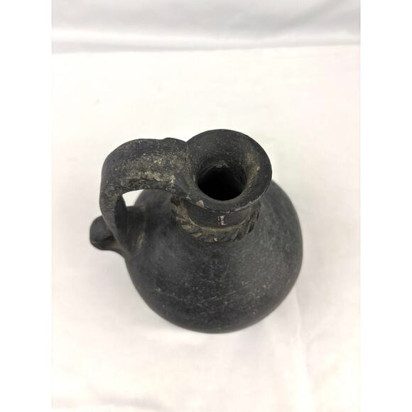 Vintage Handmade Mexican Pottery Pitcher 7" Primitive Style Jug 1970s - Picture 7 of 15